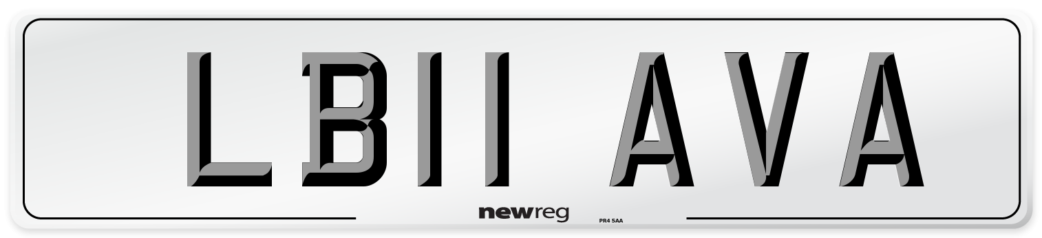 LB11 AVA Number Plate from New Reg
